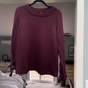 Tie Sleeve oversized sweater